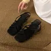 Sandalias de Tacón de Cuña Chuyuji de Ante con Punta Abierta Zapatos de Hada 2026 Nuevos de Verano Estilo Francés Zapatos para Vacaciones en la Playa para Combinar con Faldas