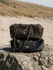Bolso tote minimalista de piel de vaca de capa superior de nicho coreano, bolso de hombro de asa larga de alta gama, bolso de piel auténtica para el día a día para mujer