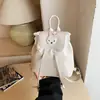 Bolsa Infantil Novo Estilo Coreano Bonita com Renda Mochila Estampa Doce Fresca Feminina Bolinhas Mini Mochila