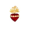 Moda europea y americana transfronteriza 14K oro real alas de amor hongo lazo collar colgante circón accesorios de joyería diy