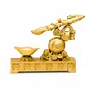Popular pluma de la fortuna imitación oro, lingotes de dinero, adornos giratorios, artesanías de metal para escritorio que atraen la riqueza, al por mayor