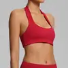 Sutiã esportivo de alta intensidade europeu e americano para mulheres, justo, com bojo, sutiã de ioga, à prova de choque, para corrida, atividades ao ar livre, roupa fitness de secagem rápida