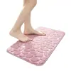 Alfombrilla Gruesa con Relieve de Piedra Transfronteriza para Baño, Zona de Ducha, Alfombrilla Antideslizante Absorbente, Alfombrilla Antideslizante de Secado Rápido para Pies de Baño