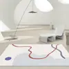 Alfombra Japonesa para Sala de Estar Estilo Wabi-Sabi, Antideslizante y Resistente a Manchas, Felpudo de Terciopelo de Cristal, Alfombra Imitación Sisal