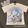 2026S Transfronterizo Em Marca de Moda Americana Ángel Retro Logo de Pedrería Hip-Hop Holgada Manga Corta Estampado Completo Camiseta de Pareja