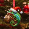 Pingente Esquilo de Natal 2D Ouriço / Ovelha Desenho Animado Pingente de Árvore de Natal Decoração Pingente de Golfinho de Natal
