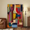 Pintura Colgante de Piso para Sala de Estar Abstracta Americana Pintura de Color Arte de Nicho Pintura Decorativa para Pared de Fondo de Sofá Mural con Sentido de Alta Gama