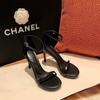 Sandalias de Tacón de Aguja de Una Sola Tira para Mujer 2025 Nueva Ropa Exterior Sandalias de Tacón Alto Sexy para Mujer Moda de Alta Gama Sandalias de Princesa