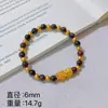 Sha Jin dominante piedra ojo de tigre fortuna valiente pulsera tienda de oro con cuentas de transferencia pulsera valiente venta al por mayor en vivo