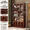 Estante Antiguo de Estilo Chino Nuevo Estante de Almacenamiento para Salón de Té Vitrina para Exhibición de Té Partición de Madera No Sólida Gabinete Multitesoro Adorno de Sala de Estar Estante