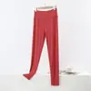 Novas calças modais de cintura alta para primavera e outono para mulheres, calças casuais largas de outono, leggings elásticos sem costura plus size