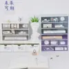 Caixa de Armazenamento de Mesa Tipo Gaveta Caixa de Acrílico Organizador de Cosméticos Mesa de Escritório à Prova de Poeira Organizador de Itens Pequenos