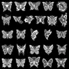 50 pegatinas decorativas transparentes de mariposas blancas para agendas, fundas de teléfono pintadas a mano, ventanas y decoraciones navideñas