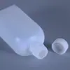 Botella dosificadora de medicina de 100 ml, botella cuadrada plana de plástico transparente, botella de diámetro pequeño, botella de muestra, botella pequeña de medicina de PET