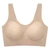 Sutiã simples de copa inteira para mulheres com seios grandes, projetado para fazer o busto parecer menor, com suporte suave, sustentação e características anti-queda, sem costura, sutiã tipo regata plus size