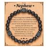 Pulsera Amazon Explosions de Piedra Volcánica Negra Escarchada Papá Regalo Día del Padre Europeo y Americano Pulsera Pulsera de Cuentas Venta al por Mayor