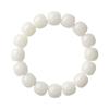 Pulsera Auténtica de Raíz de Bodhi de Jade Blanco con Cuentas Redondas, Cuentas de Bodhi Blancas para Mujer, Cuentas Budistas Suaves y Elegantes para Envolver los Dedos, Pulsera Estilo Hombre