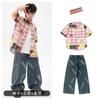 Roupas da moda infantil de hip-hop, roupas de performance, camisetas de hip-hop, ternos bonitos para meninos, roupas de hip-hop para meninas, roupas infantis de marca da moda