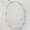 Collar de Alta Gama Plata S925 Gypsophila Perla Shijia Redondo Perfecto Luz Brillante Femenino Lujo Accesible Diseño Nicho Cadena Clavícula