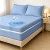 Ventas directas transfronterizas de fabricantes Cubierta de colchón impermeable a prueba de orina de cobertura total de seis lados de TPU con cremallera Ropa de cama para dormitorio