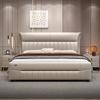 2024 Nueva Cama Moderna Simple de Cuero para Dormitorio Principal Cama de Boda Moda Cómoda Cama Doble Queen de 1.8 m