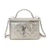 Bolsa Pequena de Luxo para Mulheres 2026 Novo Modelo Luxo Leve Estilo Chanel Bolsa Caixa Acolchoada Versátil Moda Bolsa de Ombro Transversal