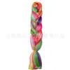 Peruca de Trança Grande Color Block Transfronteiriça Crochet Africano Dreadlocks Trança Jumbo Fibra Sintética Tranças Color Block Tecidas à Mão