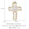 Cor Dourada Verdadeira 14K Zircônia Micro-incrustada Preserva Cor Cruz Europeia e Americana Pingente Brincos Colar Pulseira Pingente Acessórios de Joias DIY