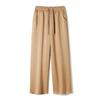 Calça Reta de Acetato Lisa Dupla Face com Textura de Cetim de Seda de Gelo, Estilo Chinês Fresco de Verão para Mulheres, Respirável e com Sensação Gelada