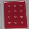 Pegamento para Pestañas Injertadas al por Mayor Tabla de Color en Forma de Corazón 12 Orificios Pegamento Junta de Vidrio Paleta para Uñas y Pestañas