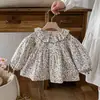 Nuevos y Elegantes Tops de Princesa Estilo Coreano para Bebés Niñas, Camisas con Ribete de Encaje, Camisas Florales y Camisas de Muñeca para Niñas Pequeñas