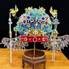 Kit de Materiales para Corona de Seis Dragones y Tres Fénix Accesorios DIY Corona Ceremonial Hanfu (Excluyendo Materiales para Pelucas) Base Prehecha