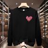 Sudadera de cuello redondo para hombre Primavera y Otoño oversize Suelta Manga larga Marca de moda Deportes Notas de amor Top de manga larga