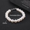 Collar de Perlas para Hombre de una Sola Capa Más Vendido Transfronterizo de Amazon, Cadena de Clavícula con Cuentas Redondas, Venta al por Mayor de Collares de Perlas