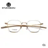 STUDIOMUKU gafas frescas de madera estilo japonés hechas a mano armazón de gafas ultraligero cómodo armazón de gafas poligonal de alta calidad