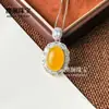 Venta al por mayor del fabricante: Colgante Redondo Cabujón de Calcedonia Verde Hielo de Alta Calidad Incrustado Plateado en Plata 925, Elegante Collar con Gema en Forma de Huevo