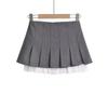 Falda plisada estilo ballet americano para mujer, primavera y otoño, cintura alta, estilo Spice Girl, elegante y de moda, de corte A.