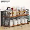 Estante de almacenamiento de escritorio, estante para bocadillos en mesa de comedor, estante para tazas en sala de estar, estante de almacenamiento de tazas multicapa para encimera de cocina para especias