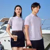 Camisa Polo Rayada de Seda de Hielo de Alta Gama de Secado Rápido Hecha a Medida Ropa de Trabajo para Ejecutivos Corporativos Camisa Cultural de Manga Corta con Cuello