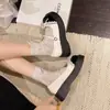 Outono 2026 Novo Tendência Laço Francês Mary Jane Sapatos Baixos Femininos de Solado Grosso Pequenos Sapatos de Couro