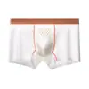 Ropa interior de hombre de seda de hielo sin costuras de secado rápido para verano con Cordyceps y fuelle de ostra, calzoncillos tipo bóxer transpirables antibacterianos 10A