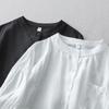 Toma Real de Camisa de Manga Tres Cuartos Negra de Tencel de Alta Gama Francesa para Mujer Nuevo Top Cardigan Holgado de Verano con Protección Solar para Mujer