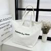 Bolsa de Lona Lavada com Serigrafia, Bolsa de Compras Armazenamento Fashion e Versátil, Bolsa de Ombro de Grande Capacidade para Supermercado, Bolsa de Mão Tote