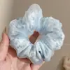 Elástico de Cabelo Oversized Estilo Coreano Intestino de Porco, Corda de Cabelo Versátil com Renda de Bolinhas, Elástico para Rabo de Cavalo Alto, Elástico de Borracha, Acessório de Cabelo de Alta Qualidade
