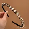 Nueva Diadema Coreana 3D con Pedrería y Bordes Finos con Dientes Antideslizantes, Accesorio de Moda de Lujo Ligero para Salir y Lavarse la Cara