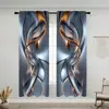 2 Peças de Telas para Janela Fornecidas por Fabricantes para Amazon Transfronteiriça Cortinas e Telas para Janela de Tecido com Impressão Digital 3D