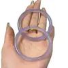 Popular Pulseira de Calcedônia Violeta Tipo Gelo para Mulheres, Pulseira de Ágata Cor Violeta Lilás Lavanda Clara