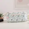 Estojo Estrela Sal Marinho, Bolsa de Lápis com Compartimento Duplo de Tecido, Estilo Fresco e Feminino, Bolsa de Papelaria Portátil de Mão para Estudantes