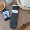 Otoño e Invierno Nuevos Calcetines Estilo Coreano Ins Lunares Encaje Calcetines de Media Caña para Mujer Sin Costuras Versátiles Modernos Calcetines Holgados Calcetines de Mujer