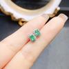 Venta al por mayor de fábrica Populares Pendientes de Esmeralda Natural Plata S925 Incrustados Piedra Principal 3*4 Joyería de Lujo Venta Directa de Fábrica